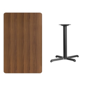 30'' x 48'' Rectangular Walnut Laminate Table Top with 22'' x 30'' Table Height Base - by Flash Furniture