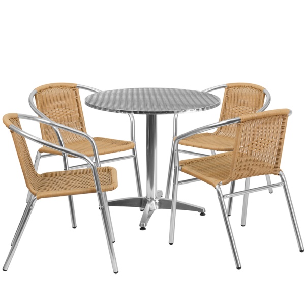 31.5-Round-Aluminum-Indoor-Outdoor-Table-Set-with-4-Beige-Rattan-Chairs-by-Flash-Furniture