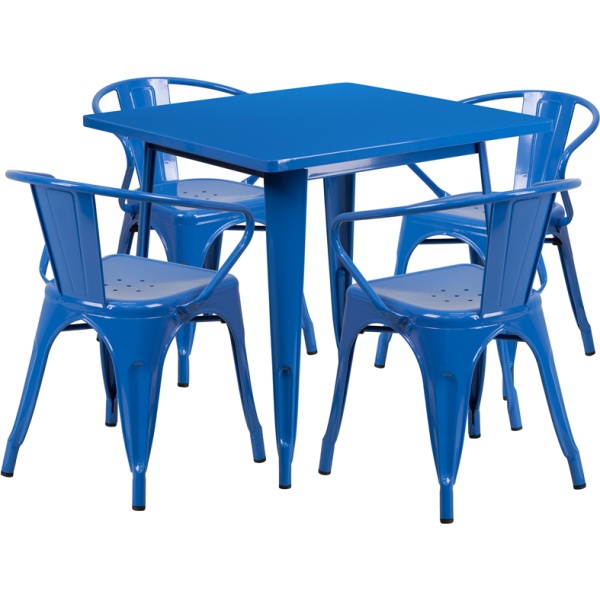 31.5-Square-Blue-Metal-Indoor-Outdoor-Table-Set-with-4-Arm-Chairs-by-Flash-Furniture