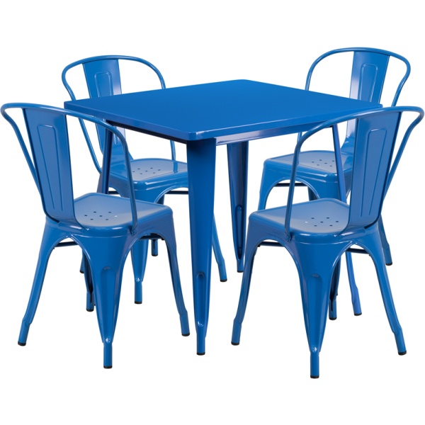 31.5-Square-Blue-Metal-Indoor-Outdoor-Table-Set-with-4-Stack-Chairs-by-Flash-Furniture