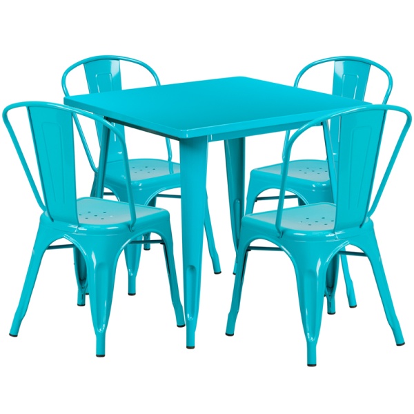 31.5-Square-Crystal-Teal-Blue-Metal-Indoor-Outdoor-Table-Set-with-4-Stack-Chairs-by-Flash-Furniture
