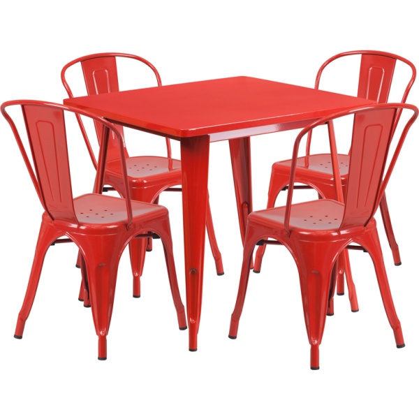 31.5-Square-Red-Metal-Indoor-Outdoor-Table-Set-with-4-Stack-Chairs-by-Flash-Furniture