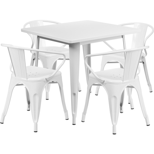 31.5-Square-White-Metal-Indoor-Outdoor-Table-Set-with-4-Arm-Chairs-by-Flash-Furniture