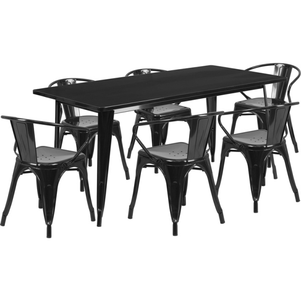 31.5-x-63-Rectangular-Black-Metal-Indoor-Outdoor-Table-Set-with-6-Arm-Chairs-by-Flash-Furniture