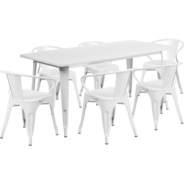 31.5-x-63-Rectangular-White-Metal-Indoor-Outdoor-Table-Set-with-6-Arm-Chairs-by-Flash-Furniture