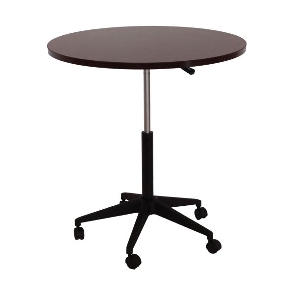 32-in-Mobile-Round-Table-with-Mahogany-Finish-by-Boss-Office-Products