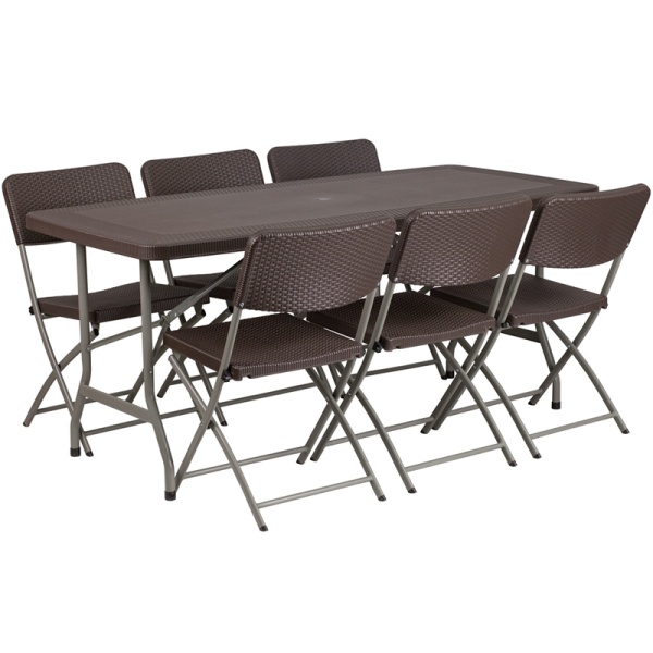 32.5W-x-67.5L-Brown-Rattan-Plastic-Folding-Table-Set-with-6-Chairs-by-Flash-Furniture