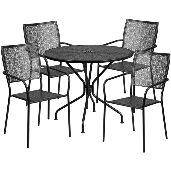 35.25-Round-Black-Indoor-Outdoor-Steel-Patio-Table-Set-with-4-Square-Back-Chairs-by-Flash-Furniture