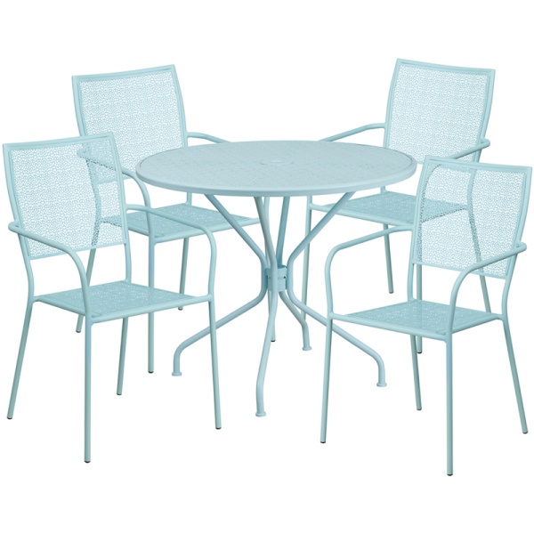 35.25-Round-Sky-Blue-Indoor-Outdoor-Steel-Patio-Table-Set-with-4-Square-Back-Chairs-by-Flash-Furniture