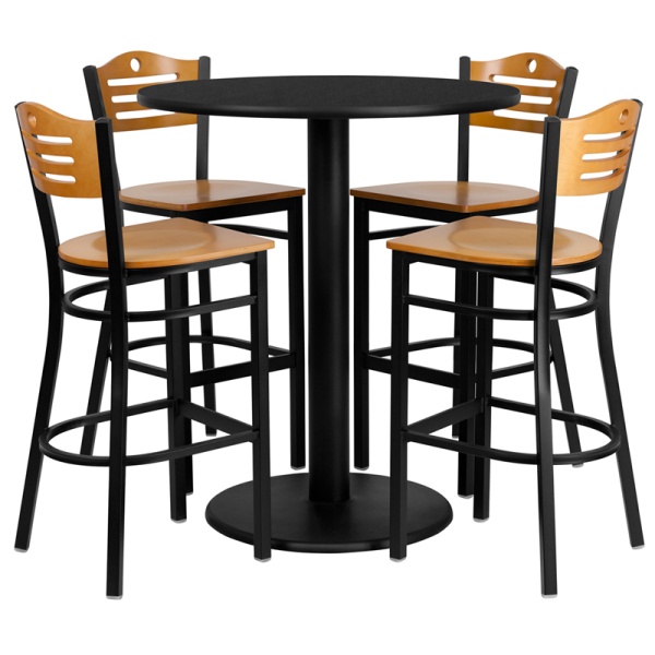 36-Round-Black-Laminate-Table-Set-with-4-Wood-Slat-Back-Metal-Barstools-Natural-Wood-Seat-by-Flash-Furniture
