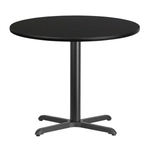 36'' Round Black Laminate Table Top with 30'' x 30'' Table Height Base - by Flash Furniture