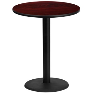 36'' Round Mahogany Laminate Table Top with 24'' Round Bar Height Table Base - by Flash Furniture