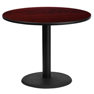 36'' Round Mahogany Laminate Table Top with 24'' Round Table Height Base - by Flash Furniture