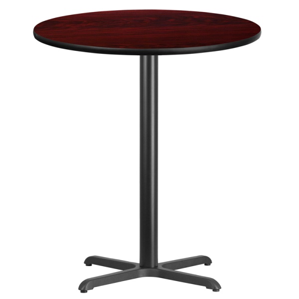 36-Round-Mahogany-Laminate-Table-Top-with-30-x-30-Bar-Height-Table-Base-by-Flash-Furniture
