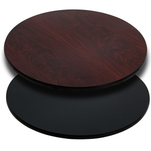 36'' Round Table Top with Black or Mahogany Reversible Laminate Top - by Flash Furniture