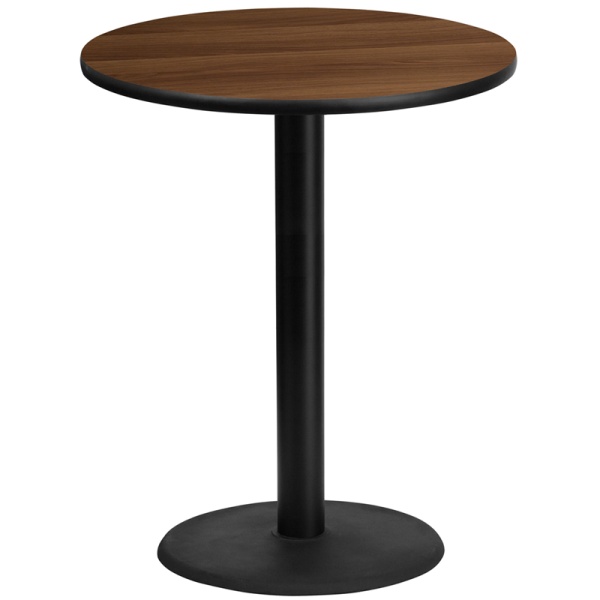 36-Round-Walnut-Laminate-Table-Top-with-24-Round-Bar-Height-Table-Base-by-Flash-Furniture