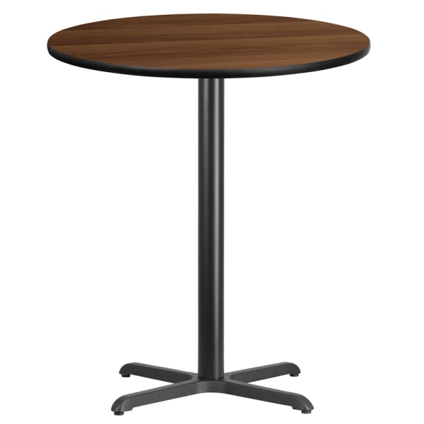 36-Round-Walnut-Laminate-Table-Top-with-30-x-30-Bar-Height-Table-Base-by-Flash-Furniture