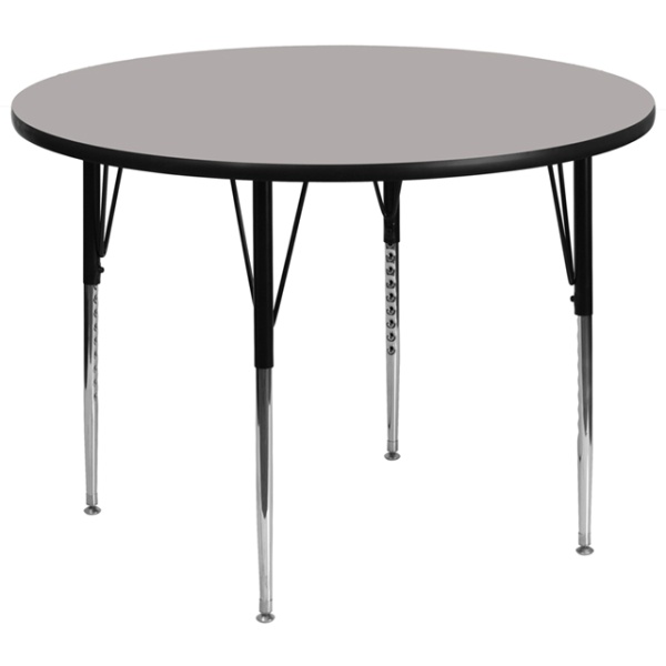 42-Round-Grey-HP-Laminate-Activity-Table-Standard-Height-Adjustable-Legs-by-Flash-Furniture