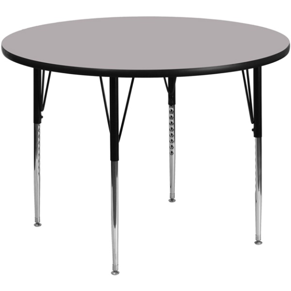 42-Round-Grey-Thermal-Laminate-Activity-Table-Standard-Height-Adjustable-Legs-by-Flash-Furniture