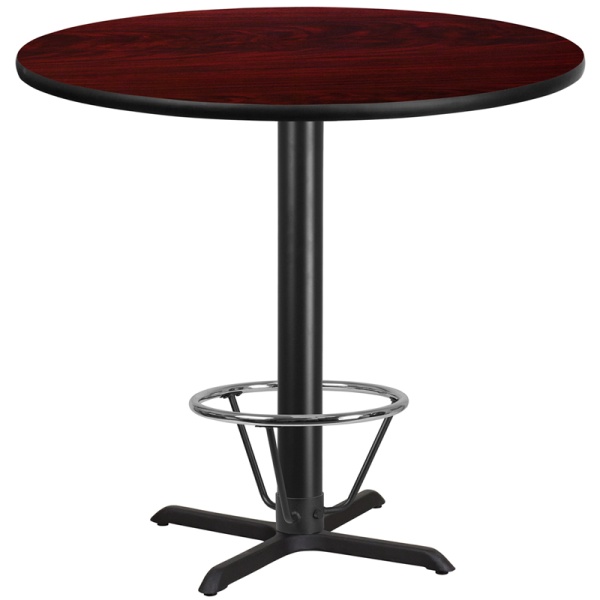 42-Round-Mahogany-Laminate-Table-Top-with-33-x-33-Bar-Height-Table-Base-and-Foot-Ring-by-Flash-Furniture