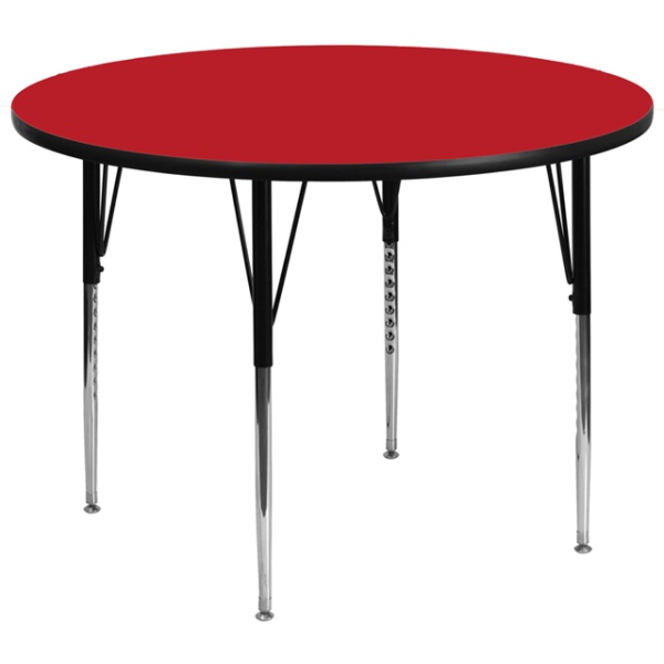42-Round-Red-HP-Laminate-Activity-Table-Standard-Height-Adjustable-Legs-by-Flash-Furniture