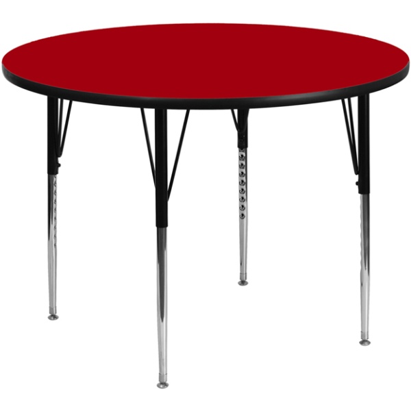 42-Round-Red-Thermal-Laminate-Activity-Table-Standard-Height-Adjustable-Legs-by-Flash-Furniture