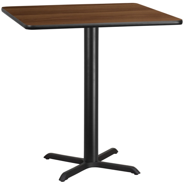 42-Square-Walnut-Laminate-Table-Top-with-33-x-33-Bar-Height-Table-Base-by-Flash-Furniture