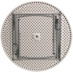 Alternative view of 48'' Round Height Adjustable Granite White Plastic Folding Table - by Flash Furniture