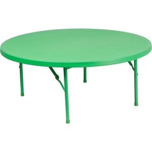 48'' Round Kid's Green Plastic Folding Table - by Flash Furniture