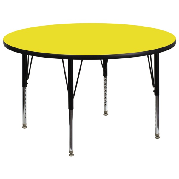 48-Round-Yellow-HP-Laminate-Activity-Table-Height-Adjustable-Short-Legs-by-Flash-Furniture