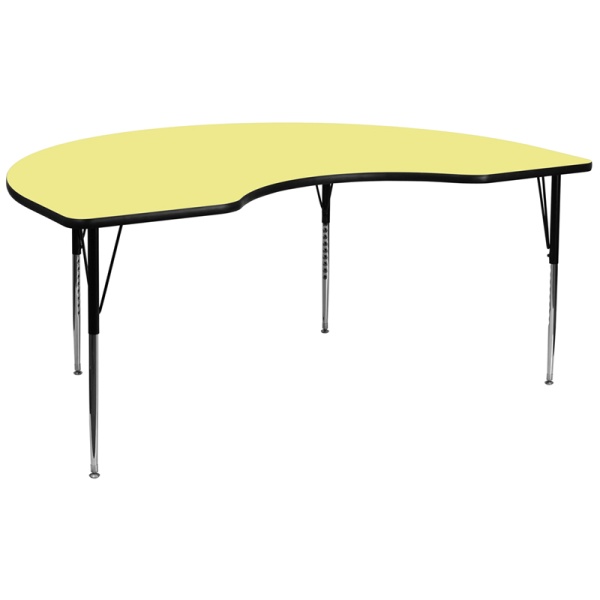 48W-x-96L-Kidney-Yellow-Thermal-Laminate-Activity-Table-Standard-Height-Adjustable-Legs-by-Flash-Furniture