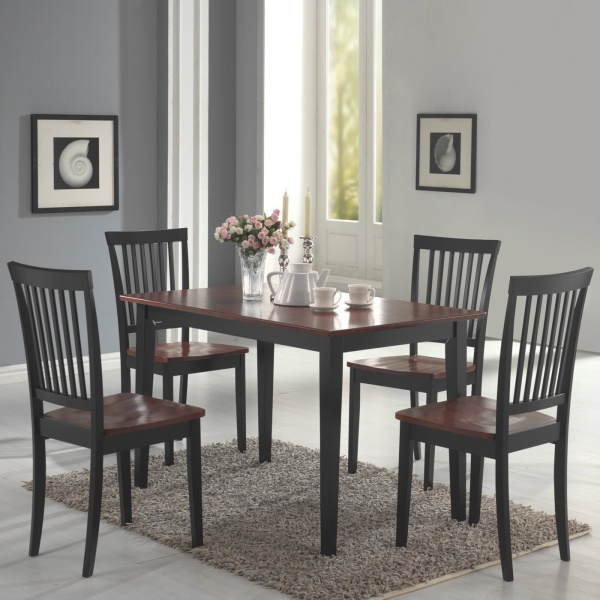 5-Piece-Dining-Set-with-Black-Finish-by-Coaster-Fine-Furniture