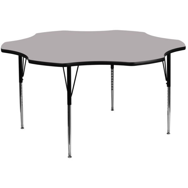 60-Flower-Grey-Thermal-Laminate-Activity-Table-Standard-Height-Adjustable-Legs-by-Flash-Furniture
