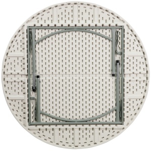 Alternative view of 60'' Round Height Adjustable Granite White Plastic Folding Table - by Flash Furniture