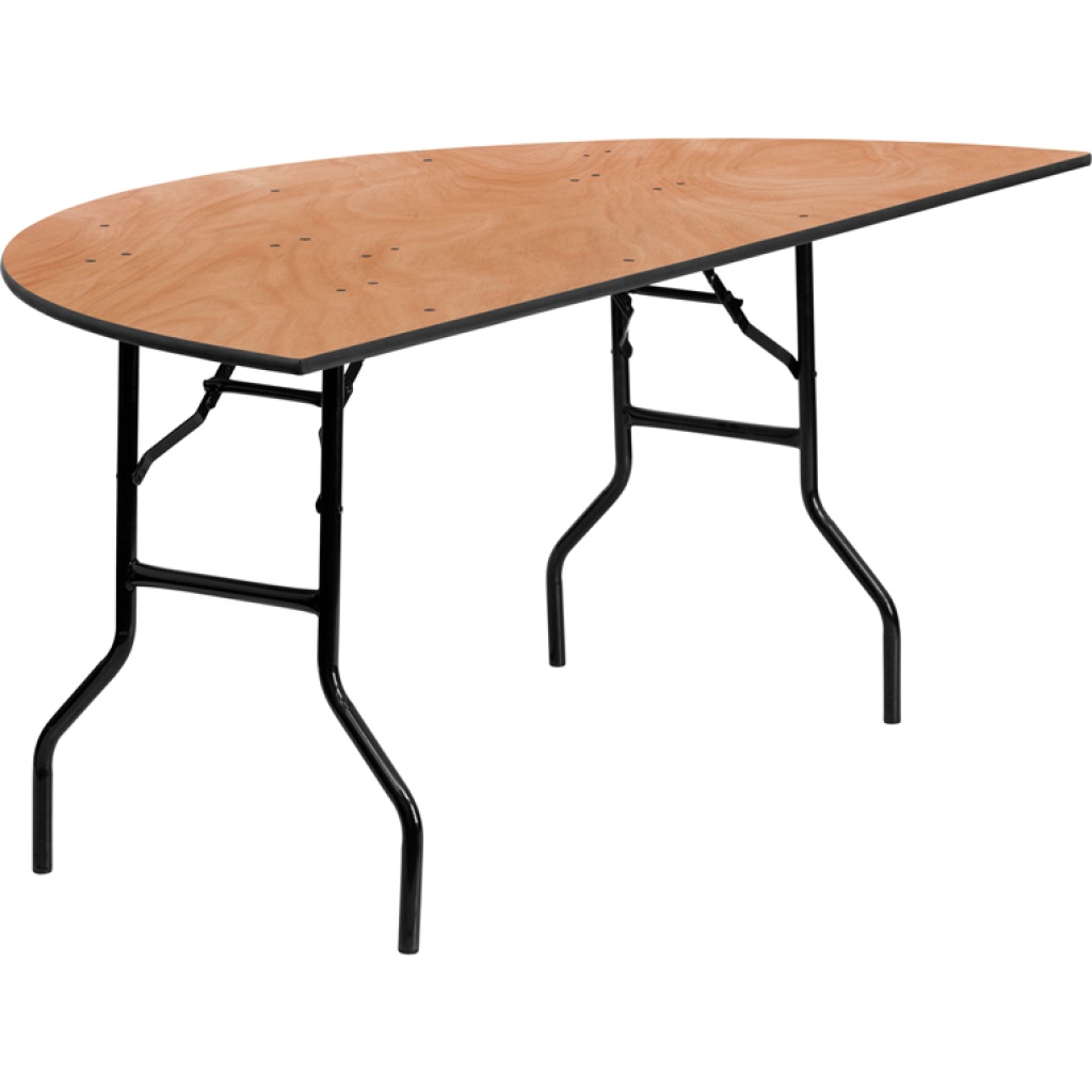 72'' Half-Round Wood Folding Banquet Table - by Flash Furniture ...