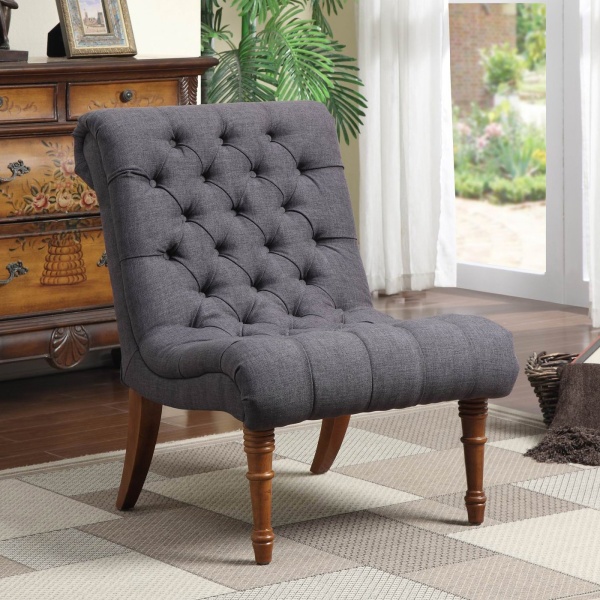Accent-Chair-with-Charcoal-Woven-Fabric-Upholstery-by-Coaster-Fine-Furniture