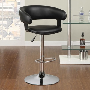 Adjustable-Bar-Stool-with-Black-Leather-like-Vinyl-Upholstery-by-Coaster-Fine-Furniture-1