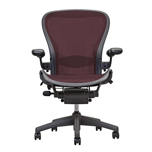 Aeron-Chair-by-Herman-Miller-Highly-Adjustable-Garnet