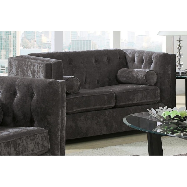 Alexis-Loveseat-with-Charcoal-Micro-Velvet-Upholstery-by-Coaster-Fine-Furniture