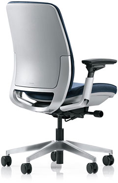 Amia Ergonomic Task Chair in Black with Platinum/Chrome Base by Steelcase- Fully Loaded - - Image 4