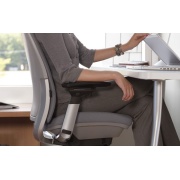 Amia Ergonomic Task Chair in Black with Platinum/Chrome Base by Steelcase- Fully Loaded - - Image 5