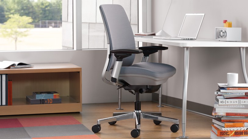 Amia Ergonomic Task Chair in Black with Platinum/Chrome Base by Steelcase- Fully Loaded - - Image 6