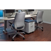 Amia Ergonomic Task Chair in Black with Platinum/Chrome Base by Steelcase- Fully Loaded - - Image 7