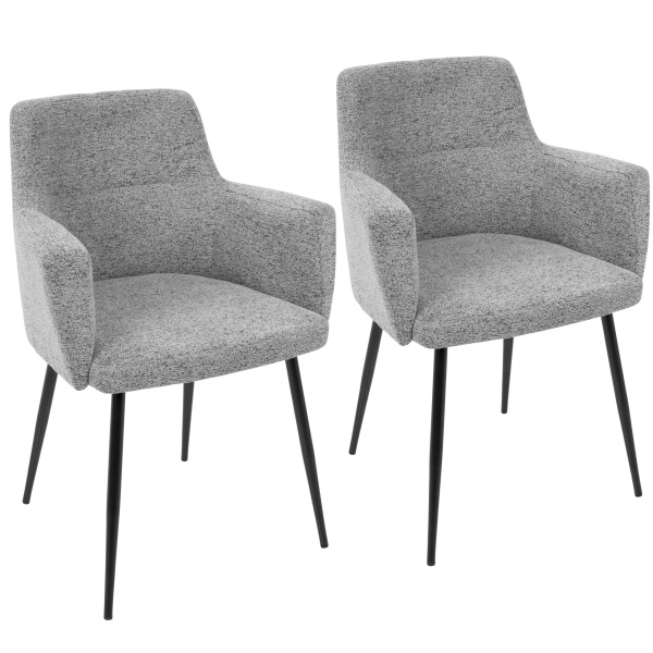 Andrew-Contemporary-DiningAccent-Chair-in-Black-with-Grey-Fabric-by-LumiSource-Set-of-2