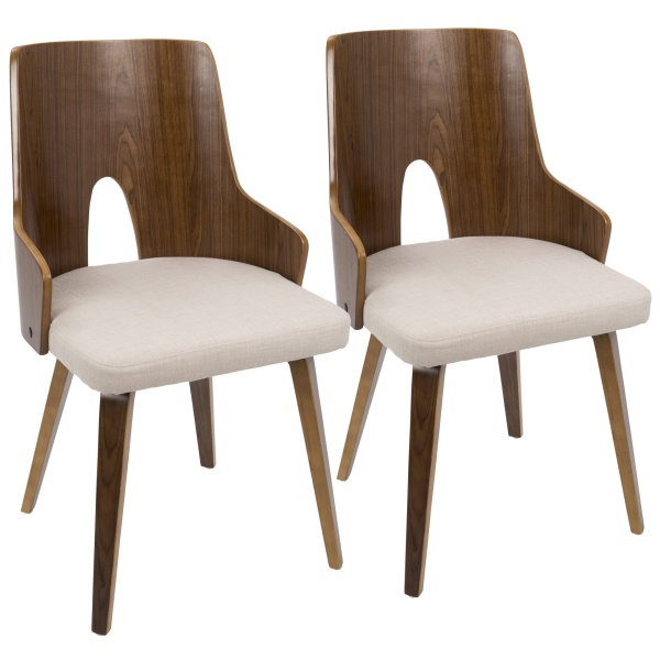 Ariana-Mid-Century-Modern-DiningAccent-Chair-in-Walnut-and-Beige-Fabric-by-LumiSource-Set-of-2