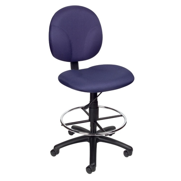 Armless-Drafting-Stool-with-Blue-Crepe-Fabric-Upholstery-by-Boss-Office-Products