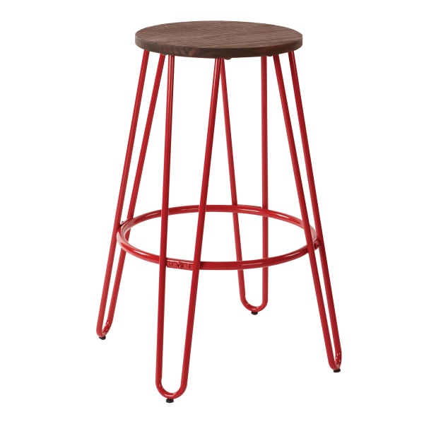 Ashville-26-Counter-Stool-2CTN-with-Red-Powder-Coated-Base-and-Wood-Seat-by-OSP-Designs-Office-Star
