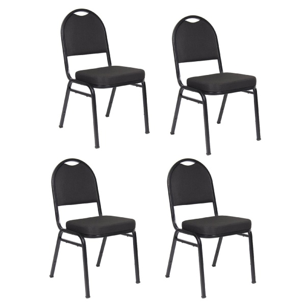Banquet-Stack-Chair-with-Black-Crepe-Fabric-Upholstery-Set-of-4-by-Boss-Office-Products