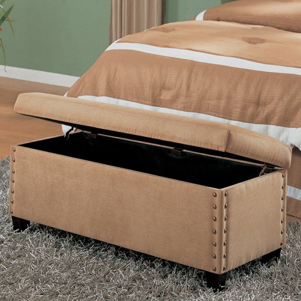Bedroom-Bench-with-Nailhead-Trim-with-Tan-Microfiber-Upholstery-by-Coaster-Fine-Furniture