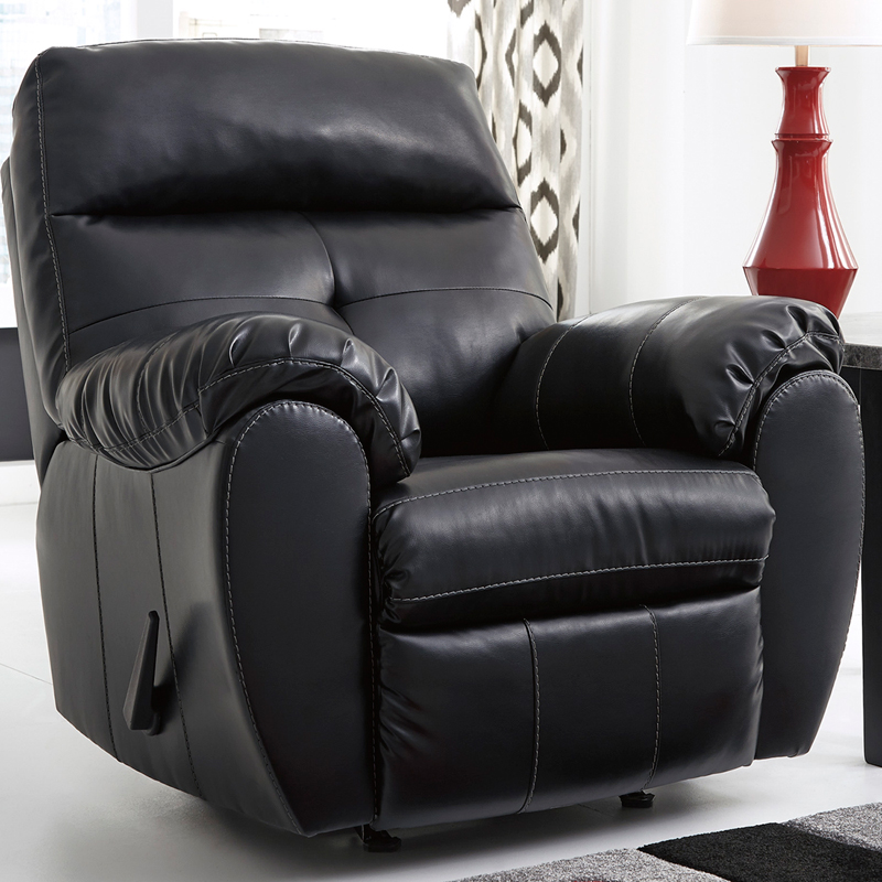 Bench Craft Rocker Recliner Benchcraft Bastrop Rocker Recliner in Midnight DuraBlend - by Flash ...